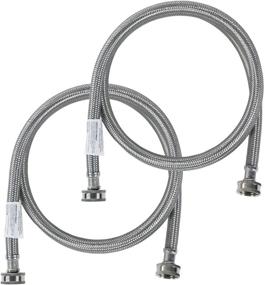 img 4 attached to 🚿 Certified Appliance Accessories Washing Machine Hoses (2 Pack) - Hot & Cold Water Supply Lines - 5 Feet - Premium Braided Stainless Steel - PVC Core (WM60SS2PK)