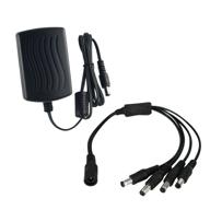 💡 annke security power adapter: ac to dc 12v2a + 1-to-4 splitter cord for cctv surveillance camera dvr logo