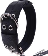 esslan super durable dog collars: heavy duty, prevent escaping, xl size (20.5 - 24.4"), nylon & double prong metal buckle logo