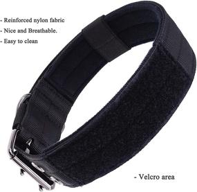 img 1 attached to ESSLAN Super Durable Dog Collars: Heavy Duty, Prevent Escaping, XL Size (20.5 - 24.4"), Nylon & Double Prong Metal Buckle