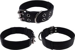 img 3 attached to ESSLAN Super Durable Dog Collars: Heavy Duty, Prevent Escaping, XL Size (20.5 - 24.4"), Nylon & Double Prong Metal Buckle