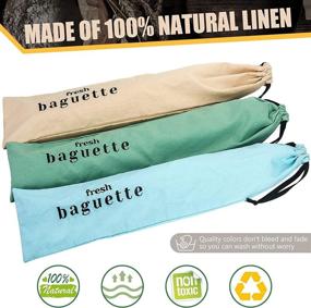 img 1 attached to 🥖 Linen Bread Bags for Baguette: Stylish and Practical Storage Solutions for Artisan Bakers and French Bread Lovers