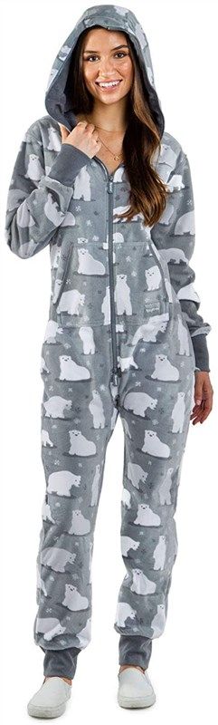 womens polar bear cozy jumpsuit 标志