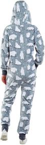 img 2 attached to 🐻 Warm up this Christmas with the Women's Polar Bear Cozy Jumpsuit - Hilarious Holiday Polar Bear Cozy Christmas Onesie!