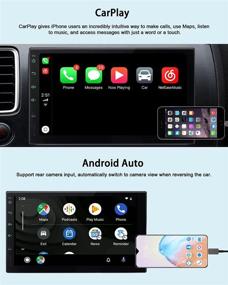 img 3 attached to 🚗 7 Inch Touchscreen Double Din Car Stereo with Apple Carplay, Android Auto, Backup Camera, Bluetooth, FM Radio, Mirror Link, and WiFi Support - Ideal for Spotify Integration and Enhanced Car Audio Experience