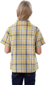 img 1 attached to Charming Button Checkered Toddler Girls' Tops, Tees & Blouses: Adorable Little Sleeves!
