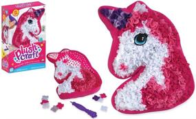 img 3 attached to 🦄 PlushCraft Unicorn Pillow - Fabric-by-Number DIY Art & Crafts Kit, Ages 5+, No Sewing Required, 324 Pieces, Create Your Own DIY Unicorn Cozy Pillow, Kids Project, Learning Fun with Vibrant Colors