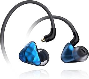 img 4 attached to 🎧 IKKO Gems OH1S: Первоклассные проводные наушники с шумоизолирующими IEM-наушниками и съемными MMCX-кабелями в голубом цвете