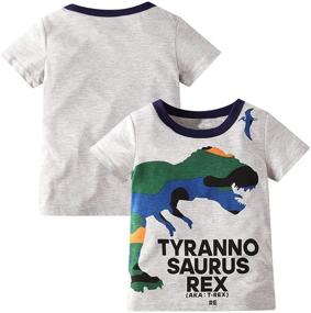 img 3 attached to 🦖 Kivors Toddler Dinosaur Outfits: 3 Piece Boys' Clothing Sets for Adventure-Loving Kids