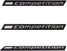 img 1 attached to Glossy Black COMPETITION Bar Underlined Emblem For BMW Thunder Edition M1 M2 M3 M4 M5 M6 M7 M8 X3M X4M X5M X6M Car Trunk Sticker Rear (13