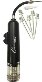 img 1 attached to Efficient Small Black Dual Action Hand Air Pump by Champion Sports: Easy and Quick Inflation