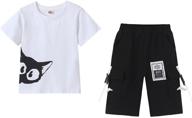 👕 comfortable sleeve t shirt shorts for boys: perfect summer clothing logo