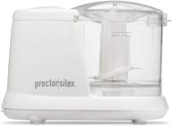 🥦 proctor silex mini food processor &amp; vegetable chopper - durable, efficient, and versatile kitchen appliance (1.5 cup, white) логотип