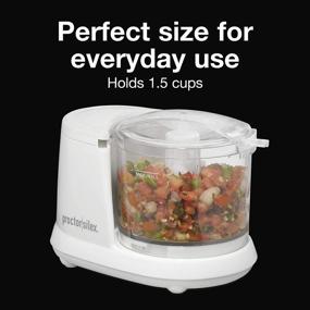 img 3 attached to 🥦 Proctor Silex Mini Food Processor &amp; Vegetable Chopper - Durable, Efficient, and Versatile Kitchen Appliance (1.5 Cup, White)