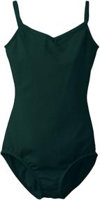 img 2 attached to 👗 Capezio Girls' V-Neck Camisole Leotard - Classic Style