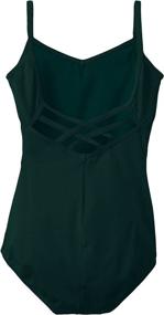 img 1 attached to 👗 Capezio Girls' V-Neck Camisole Leotard - Classic Style