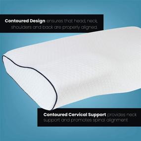 img 2 attached to Healthy Spirit Contour Cervical Neck Pillow for Pain Relief 🌿 - Orthopedic Neck Support and Shoulder Pain Relief (White, 1 Count)