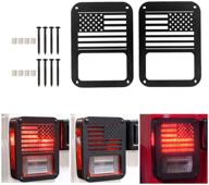 us flag light guards for jeep wrangler jk unlimited (2007-2018) - light covers & protector accessories for jeep lights logo