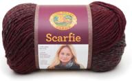 🧣 lion brand yarn 826-208 scarfie yarn, oxford/claret - one size logo