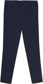 img 4 attached to 👖 French Toast Girls' Stretch Twill Skinny 5-Pocket Pant: Stylish & Versatile Bottoms for Fashion-Forward Girls