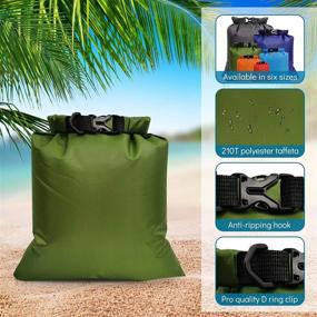img 2 attached to 🎒 Waterproof Dry Bag Backpack – Set of 5/6 Gym Bag Dry Sacks | Lightweight Storage Bags | Roll Top Sack Travel Duffel Bags | Keep Gear Dry for Kayaking, Rafting, Boating, Swimming, Camping, Hiking, Fishing