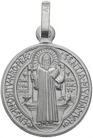 img 3 attached to Authentic Italian-Made 925 Sterling Silver Saint Benedict Charm Pendant - 20mm Diameter
