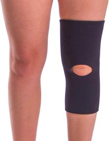 img 2 attached to 🏊 Water-Resistant Neoprene Knee Sleeve for Swimming, Wakeboarding, Scuba Diving, Surfing - BraceAbility Plus Size Open Patella/Open Back Compression Knee Brace (4XL)