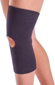 img 4 attached to 🏊 Water-Resistant Neoprene Knee Sleeve for Swimming, Wakeboarding, Scuba Diving, Surfing - BraceAbility Plus Size Open Patella/Open Back Compression Knee Brace (4XL)