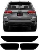 🚙 dark smoked tinted overlays - fits 2014-2021 jeep grand cherokee third brake light tint, rear bumper reflector overlay covers - compatible with 14' - 21' jeep grand cherokee logo