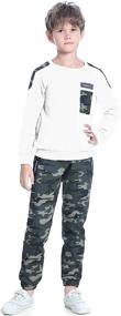 img 4 attached to 👕 Boys' Camouflage Clothing Sets: Sweatsuits, T-Shirts, & Outfits for Trendy Styles