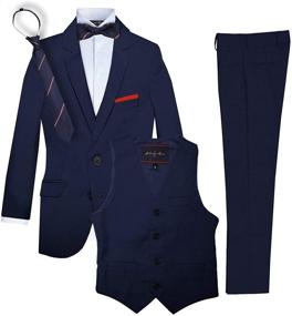 img 1 attached to 👔 White Formal Skinny Suit for Boys' Clothing in Suits & Sport Coats