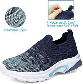 img 2 attached to 👟 Breathable Slip-On Sports Sneakers for Active Little Boys and Girls: Sweet Tyro Shoes for Walking and Running