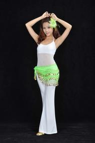 img 1 attached to Uherebuy Chiffon Dangling Coins Belly Women's Accessories: Add a Touch of Sparkle to Your Style