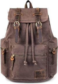 img 4 attached to 🎒 Exploring the Great Outdoors with the Vintage Backpack PKUVDSL Rucksack Adventure