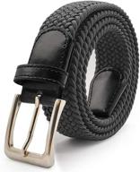 wyuze elastic braided stretch woven men's accessories for belts logo