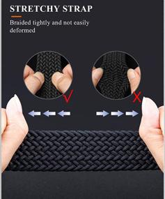 img 1 attached to WYuZe Elastic Braided Stretch Woven Men's Accessories for Belts