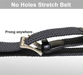 img 2 attached to WYuZe Elastic Braided Stretch Woven Men's Accessories for Belts