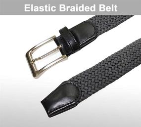 img 3 attached to WYuZe Elastic Braided Stretch Woven Men's Accessories for Belts