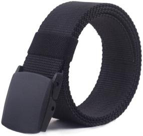 img 1 attached to 👖 Men's Adjustable Non-Metal Breathable Plastic Belts for Military, Work & Casual Wear