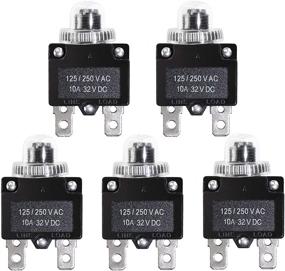 img 1 attached to 💡 Fuzbaxy 10PCS 10Amp Circuit Breakers: Reset Button, Quick Connect Terminals, and Waterproof Cap for Enhanced Safety