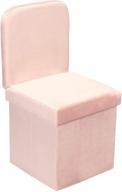 🎀 pink velvet ottoman storage chair: b fsobeiialeo storage ottoman with seat back – efficient vanity, desk, and toy chest solution logo