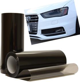 img 3 attached to 🚗 Оптическая плёнка Optix Smoke Black Light для фар и задних фонарей - Повысьте стиль и безопасность вашего автомобиля с плёнкой Optix Tint размером 12" x 36" дюймов.
