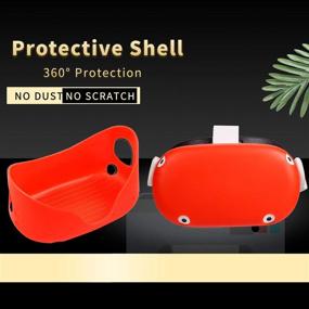 img 1 attached to 🛡 Oculus Quest 2 Protective Cover: Front-Facing VR Shell for Scratch, Dust, and Shock Resistance