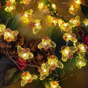 img 3 attached to 🐝 Honeybee Fairy String Lights: 40LED Decorative Bee Lights with Remote Control – Perfect for Outdoor/Indoor Parties, Weddings, Gardens, Birthdays, and Christmas Decorations