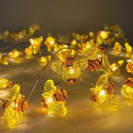 🐝 honeybee fairy string lights: 40led decorative bee lights with remote control – perfect for outdoor/indoor parties, weddings, gardens, birthdays, and christmas decorations логотип