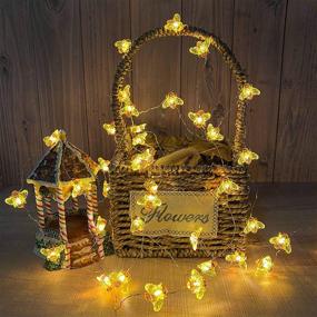 img 2 attached to 🐝 Honeybee Fairy String Lights: 40LED Decorative Bee Lights with Remote Control – Perfect for Outdoor/Indoor Parties, Weddings, Gardens, Birthdays, and Christmas Decorations