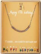 💎 sterling crystal birthday necklace for girls - stylish jewelry logo