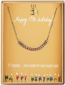 img 4 attached to 💎 Sterling Crystal Birthday Necklace for Girls - Stylish Jewelry