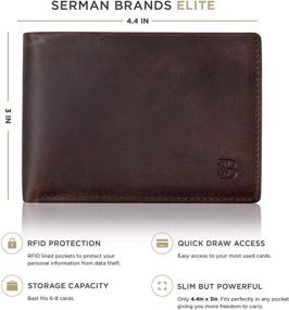 img 3 attached to SERMAN BRANDS Blocking Minimalist Leather Men's Accessories for Wallets, Card Cases & Money Organizers