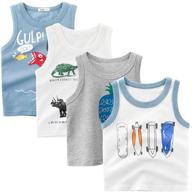 👕 cotton tank tops for baby boys: guozyun toddler sleeveless t-shirts, undershirts, and tees for kids logo